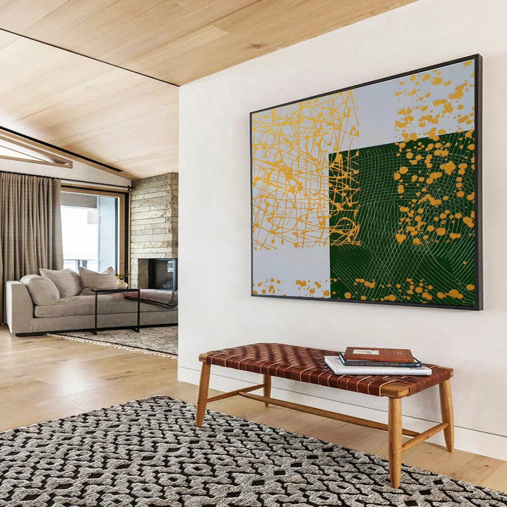 “Mystic Radiance” Giant Abstract Canvas for Bedroom & Entryway DKH307