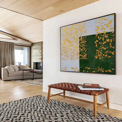 “Mystic Radiance” Giant Abstract Canvas for Bedroom & Entryway DKH307