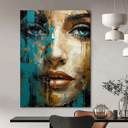 Hand-Painted Large-Scale Textured Abstract Wall Art for Bedroom & Study LargeART2132