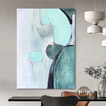 Large-Scale Custom Abstract Paintings: Handmade Textures for Bedroom & Living Room DTP250