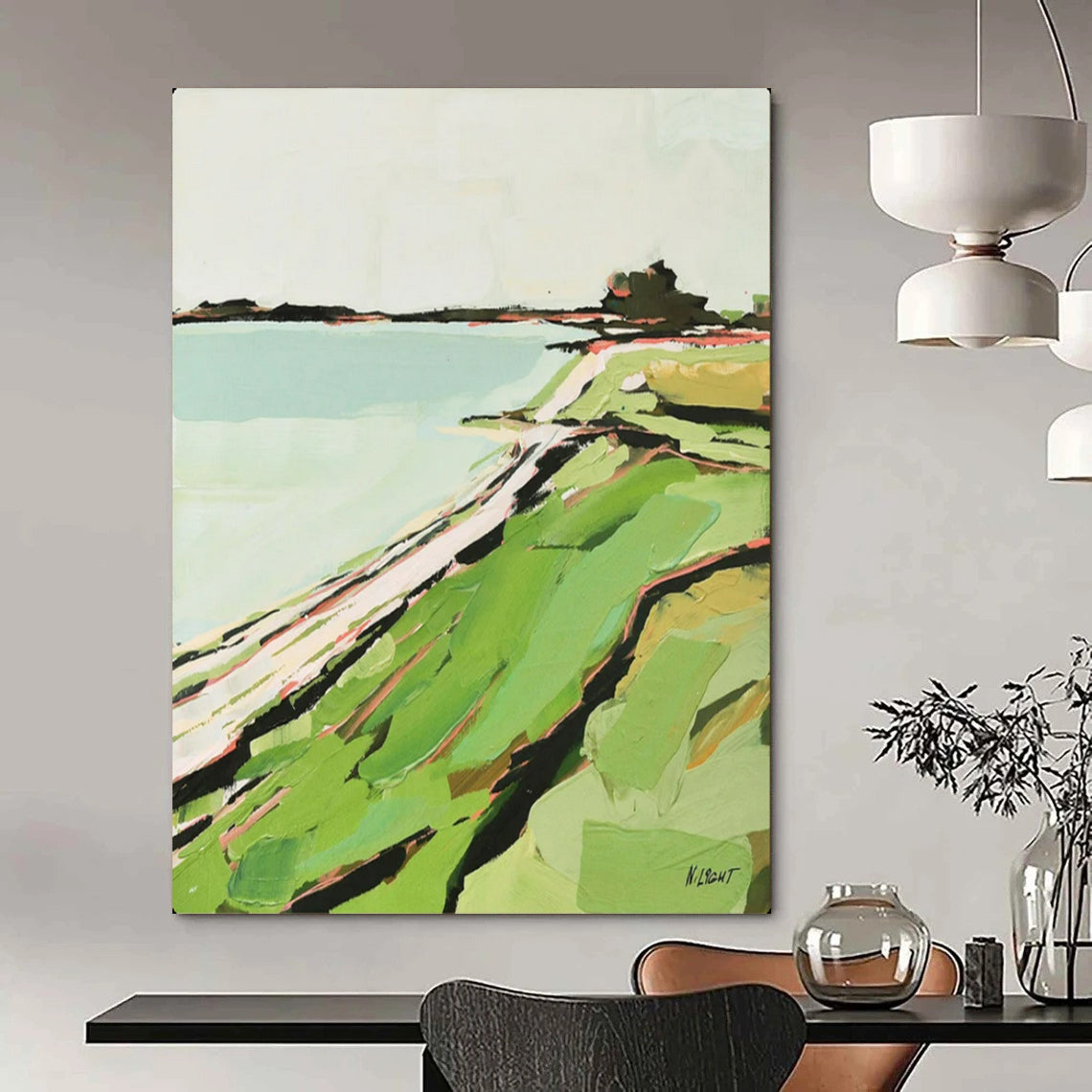Artisan-Crafted Large-Scale Textured Canvas for Office & Entryway LargeART2147