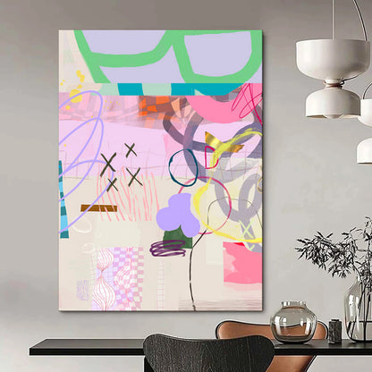 Hand-Painted Bespoke Abstract Canvas for Living Room & Hotel LargeART1823