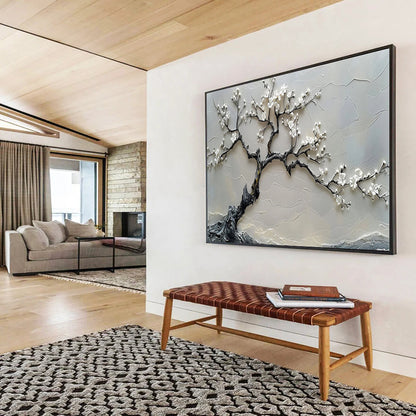 Giant Textured Hand - Painted Abstract Painting for Space Enhancement DKH695