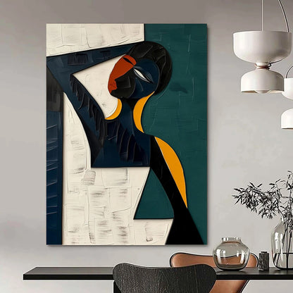 Gigantic Hand - Painted Custom Abstract Painting (with Distinct Textures), Transforming Hallway and Entryway DKH1466