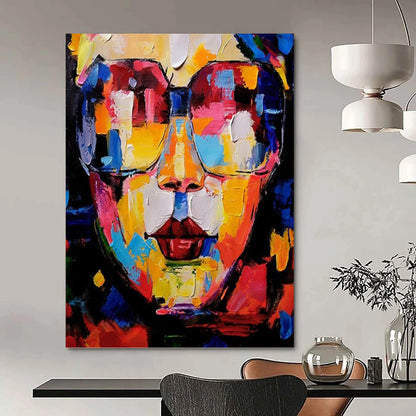 Vertical Hand - Painted Custom Abstract Artwork for Living Room and Office DKH1652