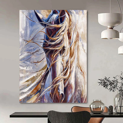 Custom Vertical Hand - Painted Large Abstract Gem for Bedroom and Hallway DKH1653