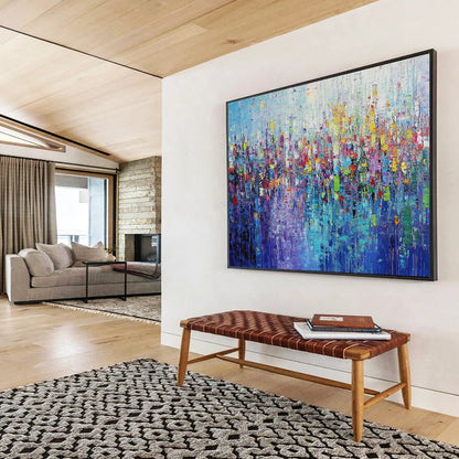 “Impasto Cityscape in Vivid Colors” - Pointillist - Inspired Painting On Canvas HB0519