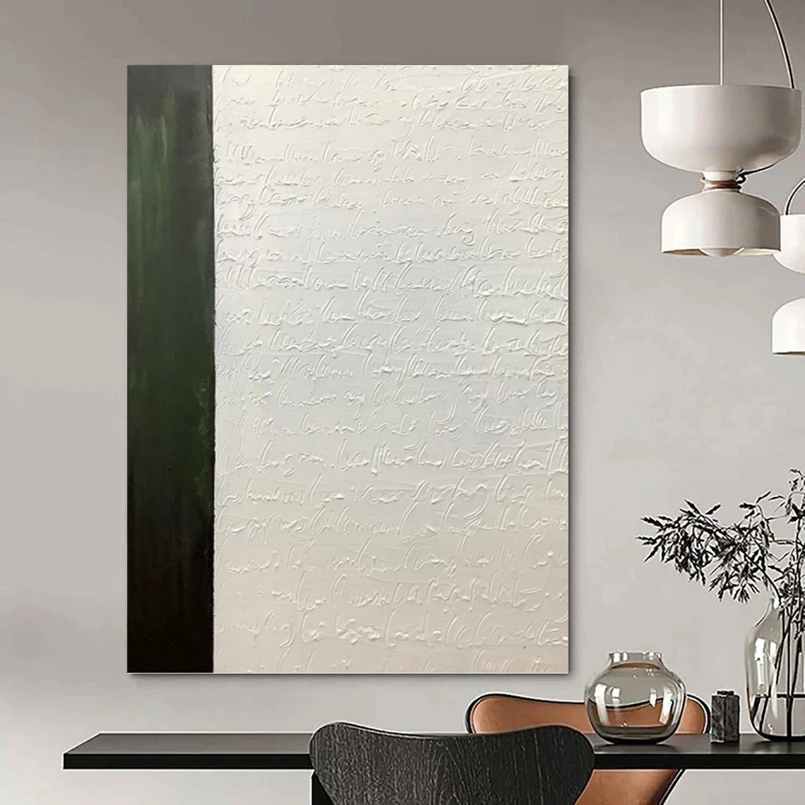 Immense Hand - Painted Textured Abstract Artwork for Hallway & Bar DKH1181