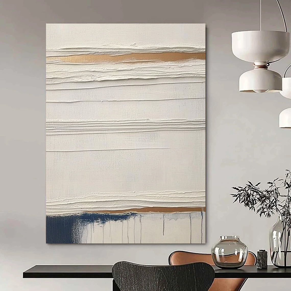 Contemporary hand-painted abstract art featuring vibrant colors and unique shapes perfect for modern spaces. DLZ1760