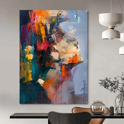 Hand-Painted Large Custom Abstract Creations for Bedroom & Office DTP285