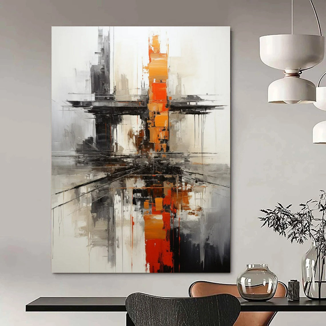 Tremendous Hand-Painted Abstract Wall Murals for Bedroom & Hallway LargeART2265