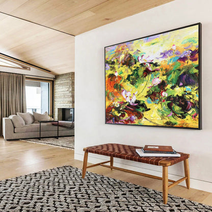Alluring Hand - Painted Textured Abstract Artwork for Dining Room & Bedroom DKH635