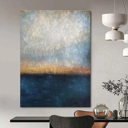 Hand-Painted Bespoke Abstract Canvas for Office & Hotel Rooftop Lounges LargeART1441