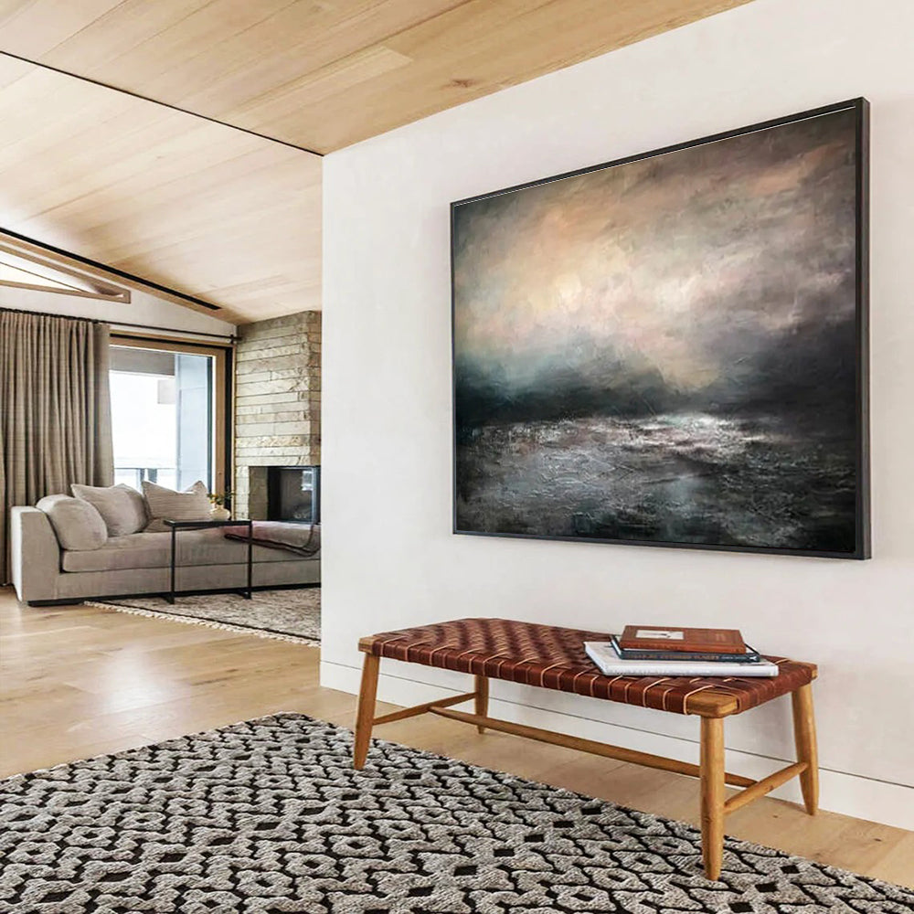 Immense Handmade Textured Abstract Painting for Sophisticated Interiors DKH769