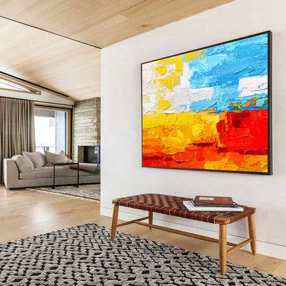 “Dynamic Echoes” Giant Abstract Artwork for Living Room & Dining Room DKH270