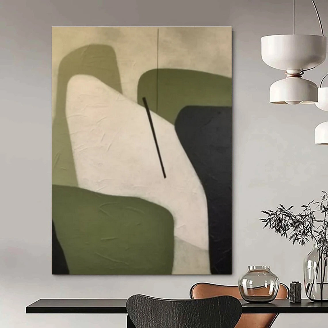 Large-Scale Custom Hand-Painted Abstract Art for Living Room & Dining Room LargeART1470
