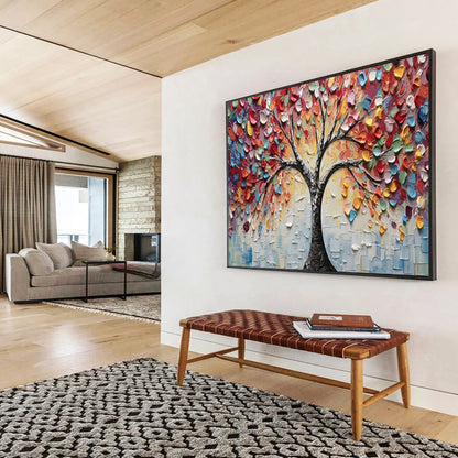 Colorful 3D Tree of Life - Vibrant Bedroom or Living Room Art DLZ169