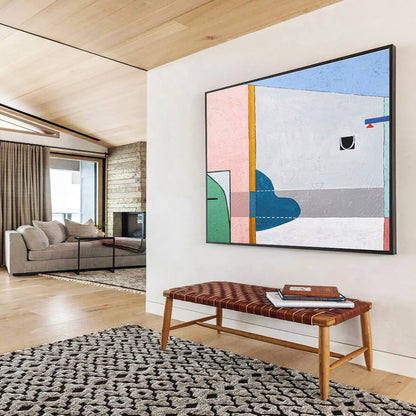 Striking Hand - Painted Abstract Artwork for Dining Room & Entryway DKH548