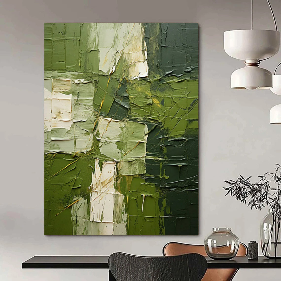 Huge-Scale Hand-Painted Abstract Art for Office & Entryway LargeART2277