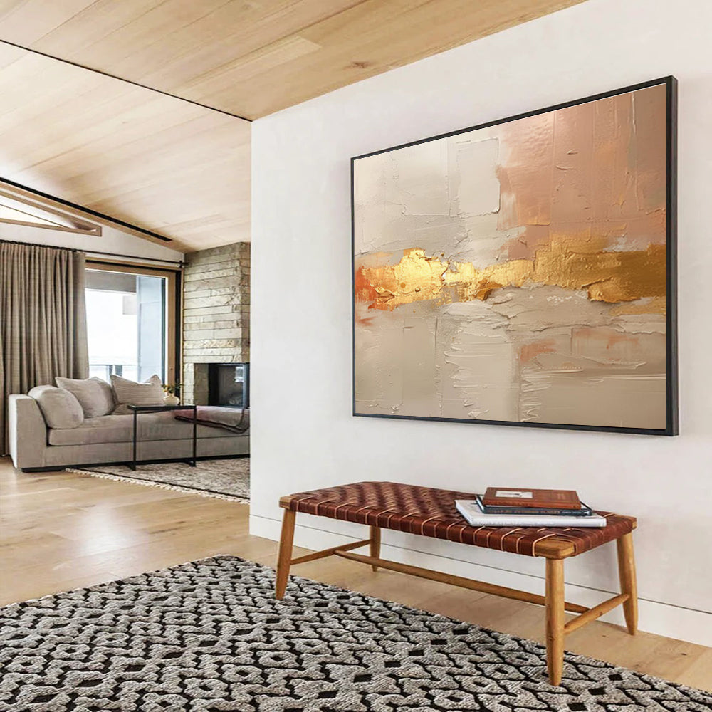 Dazzling Hand - Painted Textured Abstract Painting for Entryway & Bar DKH617
