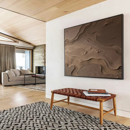Sand Dune Texture 3D Installation Painting - Soul Decor for Wabi - Sab Style Space DLZ095