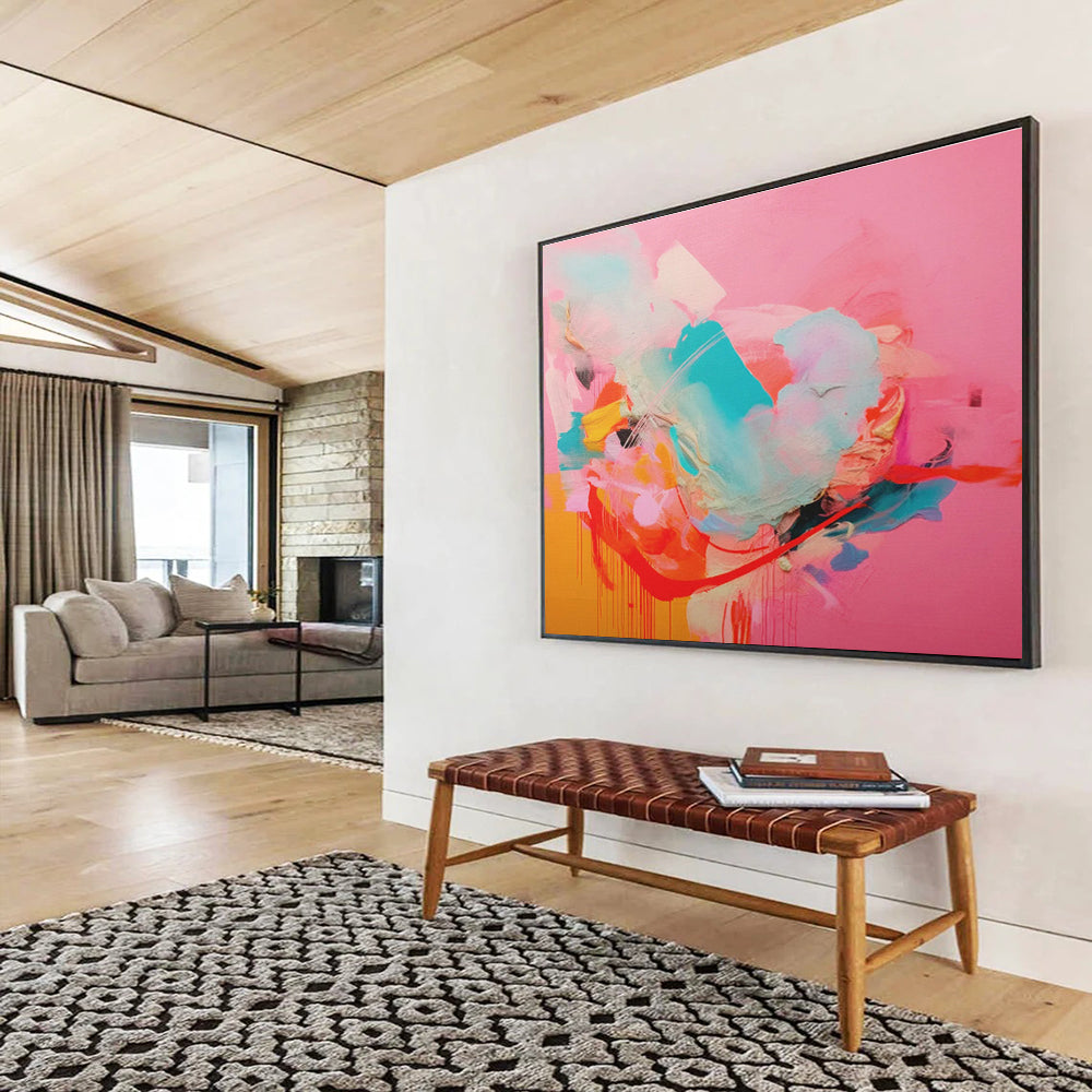 Enormous Textured Abstract Wall Mural for Dining Room & Living Room DKH502