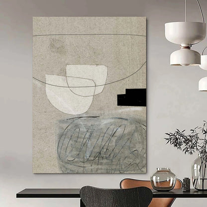 Hand-Painted Large Abstract Creations: Textured Details for Office & Hallway DTP238