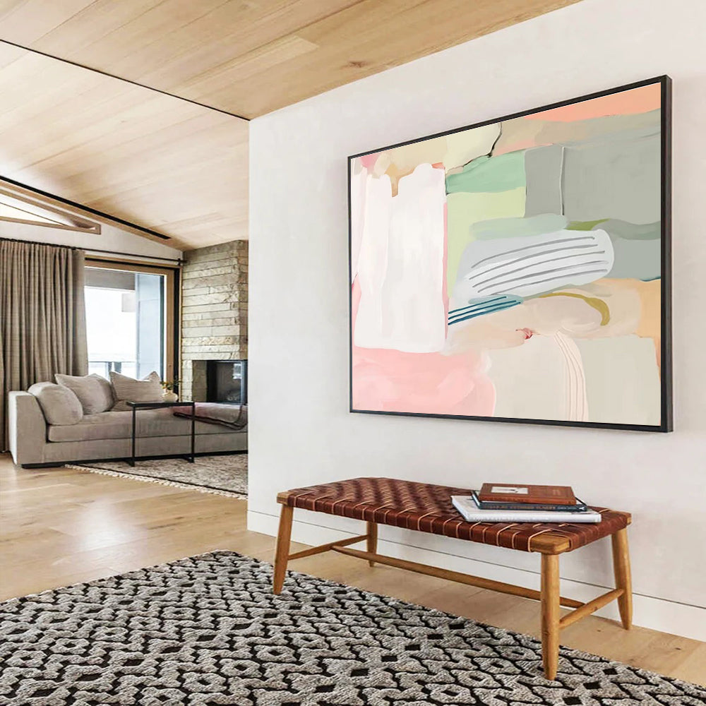 Large - Format Abstract Painting for Dining & Office DKH412