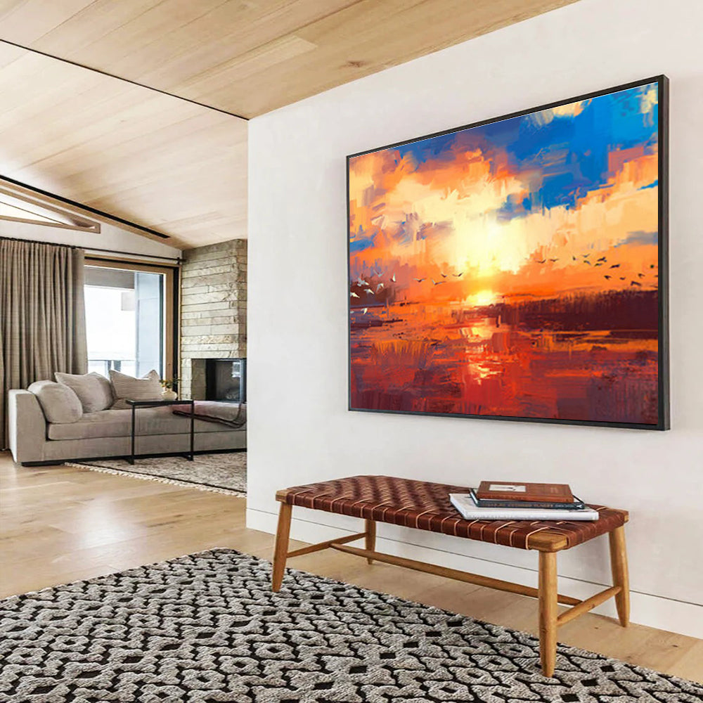 Striking Immense Abstract Artwork for Entryway & Office DKH387