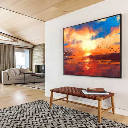 Striking Immense Abstract Artwork for Entryway & Office DKH387