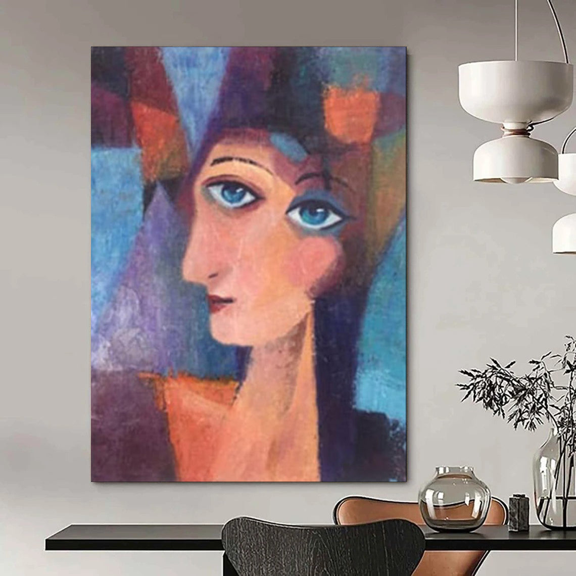 Dreamy & Soft Hand-Painted Custom Abstract Painting for Dining Room & Hotel LargeART1997