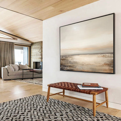 Neutral Coastal Sunset - Calm Bedroom Wall Art DLZ102