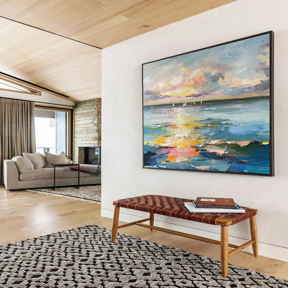 Personalized Hand - Painted Abstract Painting for Dining Room & Office DKH115