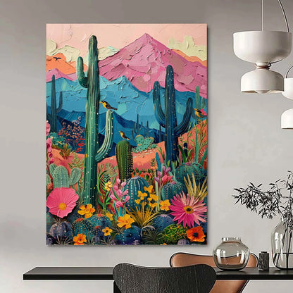 Alluring Hand - Painted Textured Abstract on Canvas for Hallway & Bedroom DKH1402