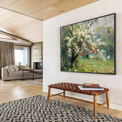 Spring Blossom Farmhouse - Charming Living Room or Bedroom Art DLZ215