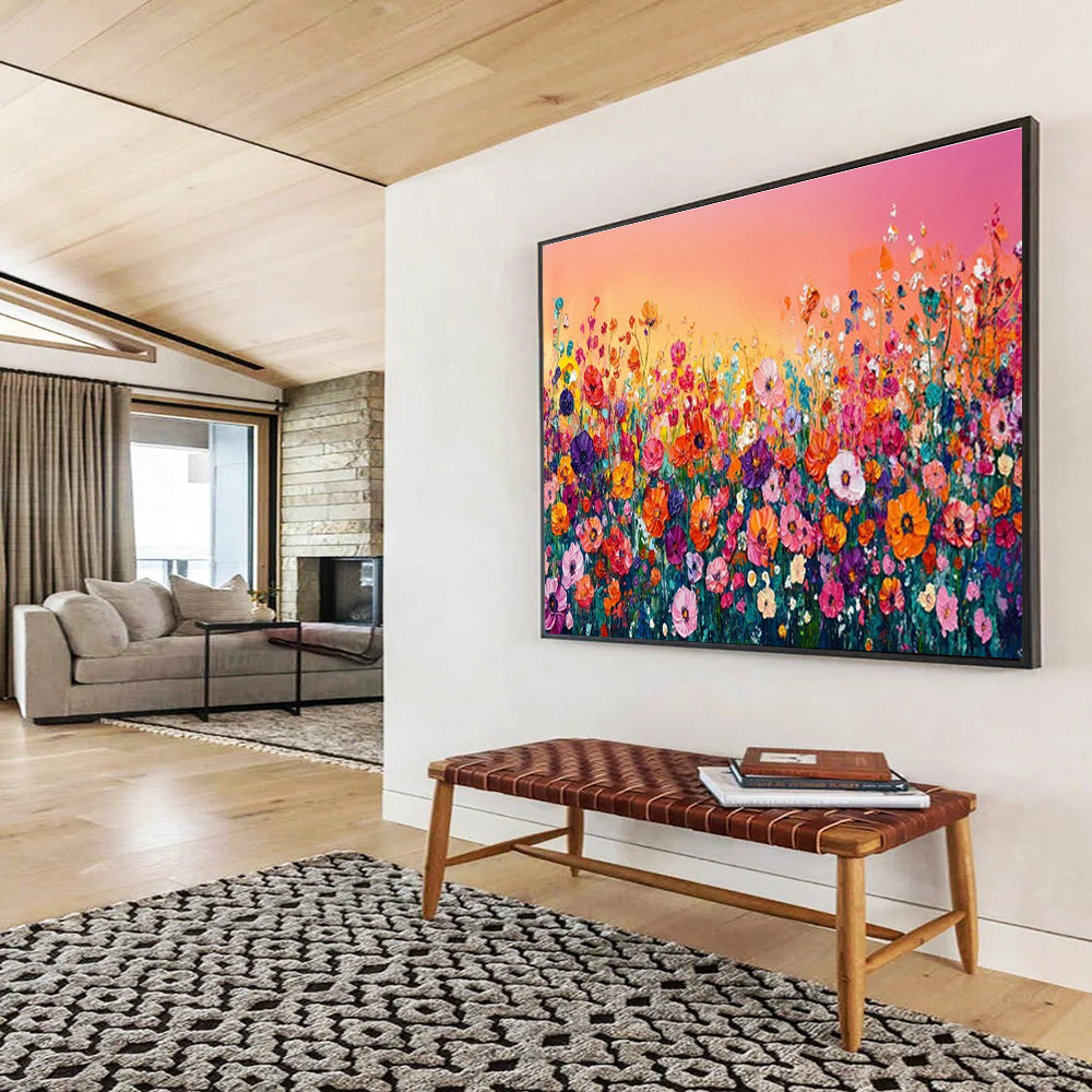 Hand - Crafted Textured Large Abstract Artwork for Versatile Spaces DKH680