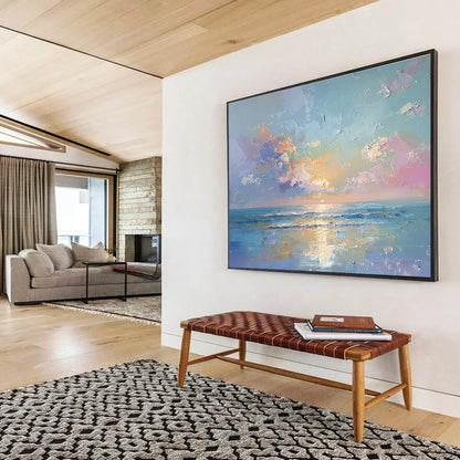 “Mystic Reflections” Giant Abstract Canvas for Bedroom & Entryway DKH363