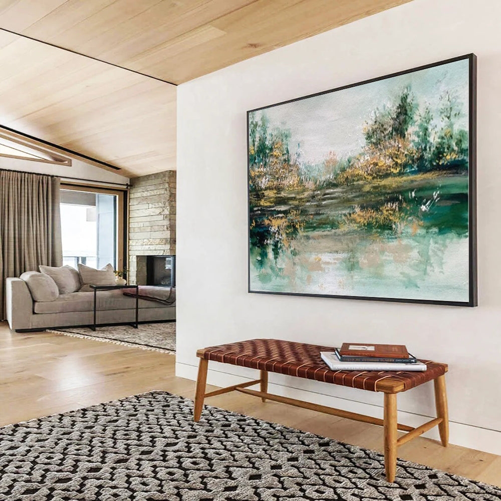 Massive Hand-Painted Abstract Wall Art for Entryway & Office LargeART1532