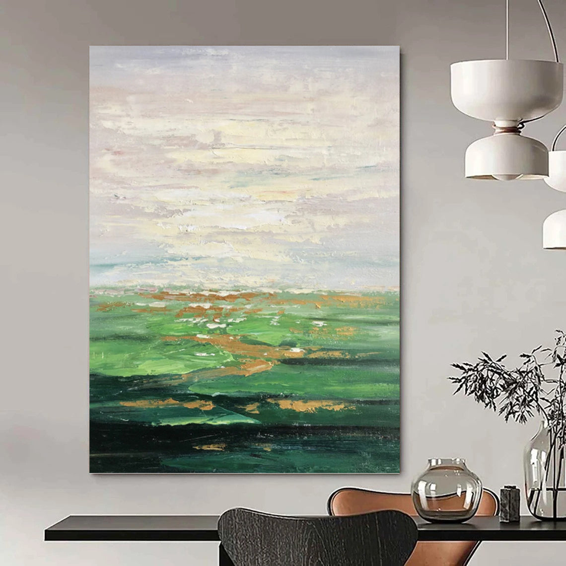 Elegant Hand - Painted Textured Abstract Canvas for Hallway & Living Room DKH1341