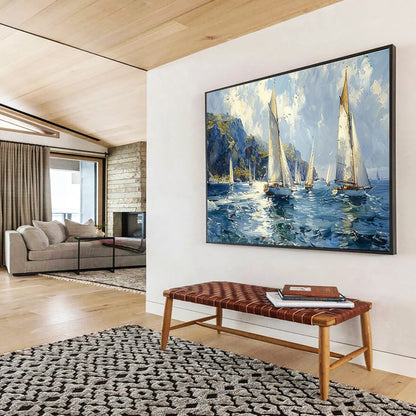 Giant Textured Hand - Painted Abstract Painting for Room Transformation DKH669