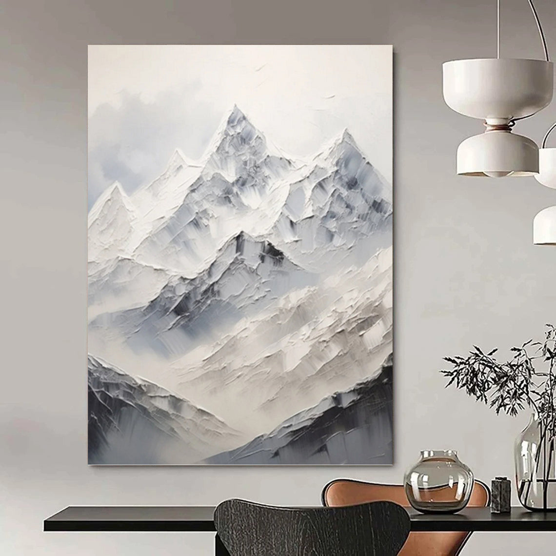 Trendily Gigantic Hand - Painted Textured Abstract Painting for Club & Lounge DKH1248