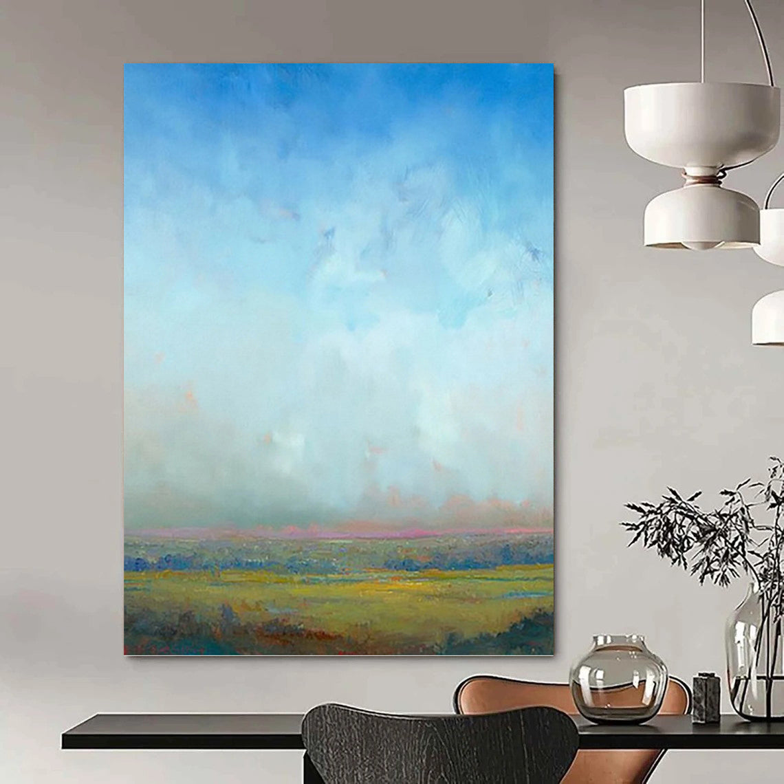 Modern Textured Abstract Mural for Office & Dining Room DKH0935