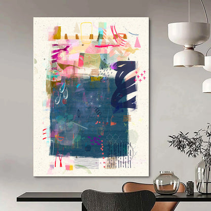 Large-Scale Custom Hand-Painted Abstract Art for Office & Bar LargeART1822