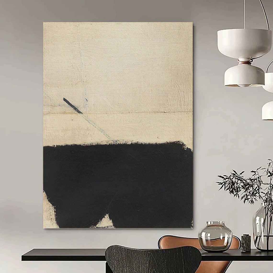 Large - Sized Stunning Hand - Painted Textured Abstract Painting on Canvas for Living Room & Hotel DKH1422