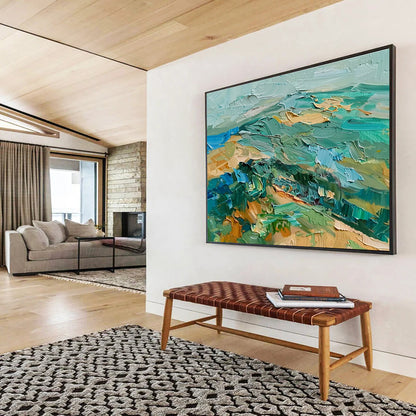 “Ethereal Ripples” Immense Abstract Wall Mural for Hallway & Bar DKH341