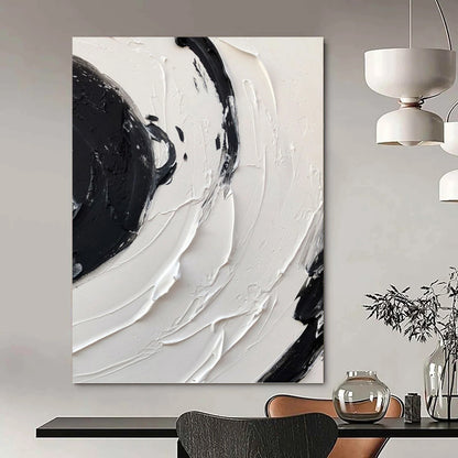 Vertical Hand - Painted Custom Abstract Artwork for Living Room and Hotel DKH1677