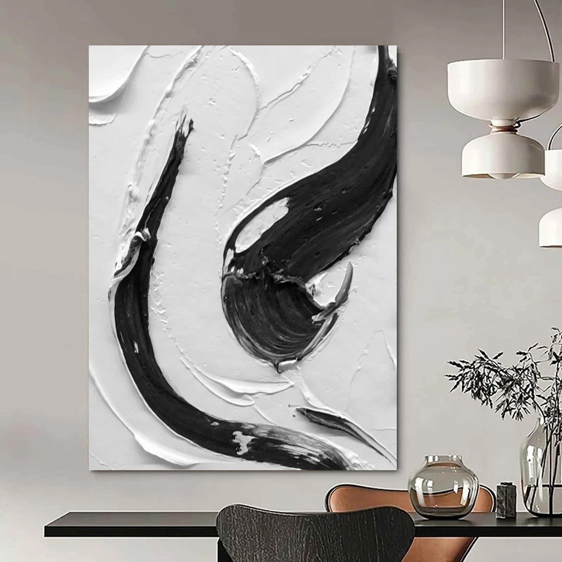 Hand-Painted Large Custom Abstract Paintings for Dining Room & Bar DTP377