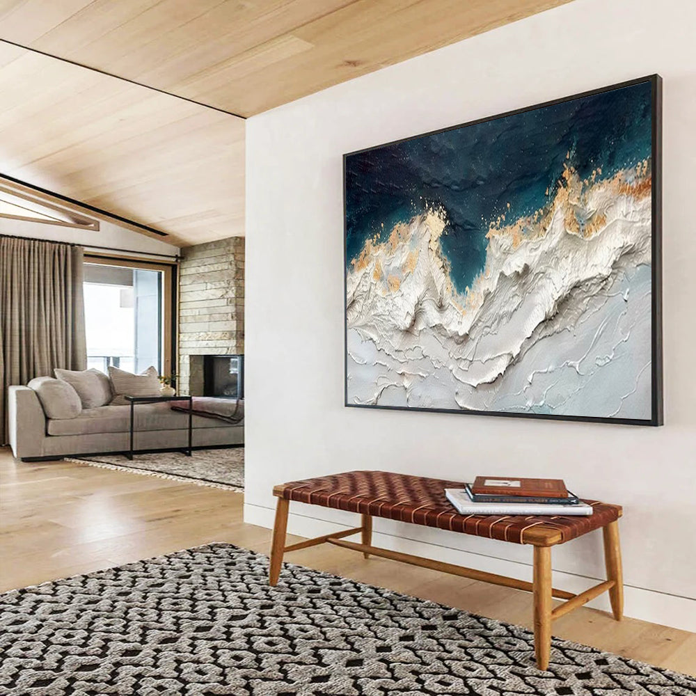 Plush Abstract Mural for Entryway & Hotel Lobby LargeART1749