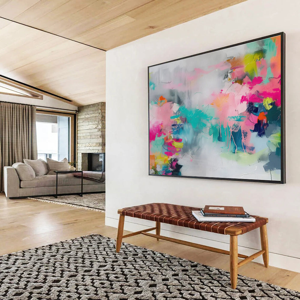 Large - Sized Abstract Canvas for Bedroom & Hallway DKH475