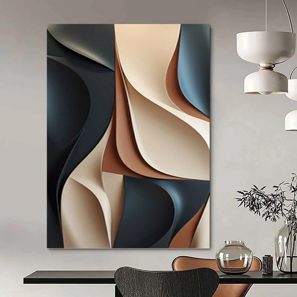 Enormous Custom - Textured Hand - Painted Abstract Artwork for Bar & Entryway DKH1023